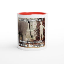 Naložite sliko v pregledovalnik galerije, Bel keramičen vršek za kavo Bad day