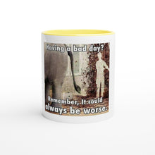 Naložite sliko v pregledovalnik galerije, Bel keramičen vršek za kavo Bad day