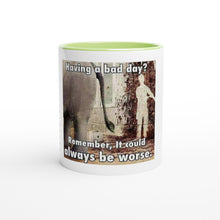 Naložite sliko v pregledovalnik galerije, Bel keramičen vršek za kavo Bad day