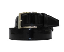 Naložite sliko v pregledovalnik galerije, Novo - USNJEN PAS ZA HLAČE MAXFORT Vernice Polirano usnje 130 cm do 190 cm črna modra