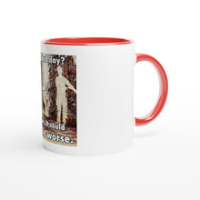 Naložite sliko v pregledovalnik galerije, Bel keramičen vršek za kavo Bad day