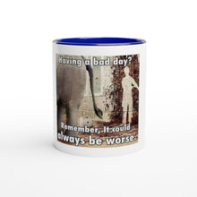 Naložite sliko v pregledovalnik galerije, Bel keramičen vršek za kavo Bad day