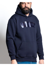 Naložite sliko v pregledovalnik galerije, Novo - Pulover s kapuco MAXFORT MAX E2924 2XL do 8XL Črna Modra