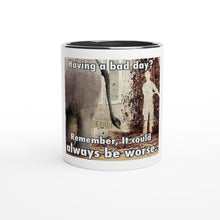 Naložite sliko v pregledovalnik galerije, Bel keramičen vršek za kavo Bad day