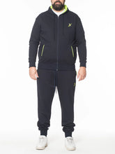 Naložite sliko v pregledovalnik galerije, Elastična trenirka za močnejše postave Maxfort MAX NANDA 2xl do 10xl črna modra