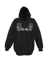 Naložite sliko v pregledovalnik galerije, Zimski pulover za močnejše postave s kapuco LV-612 črn 3XL do 8XL