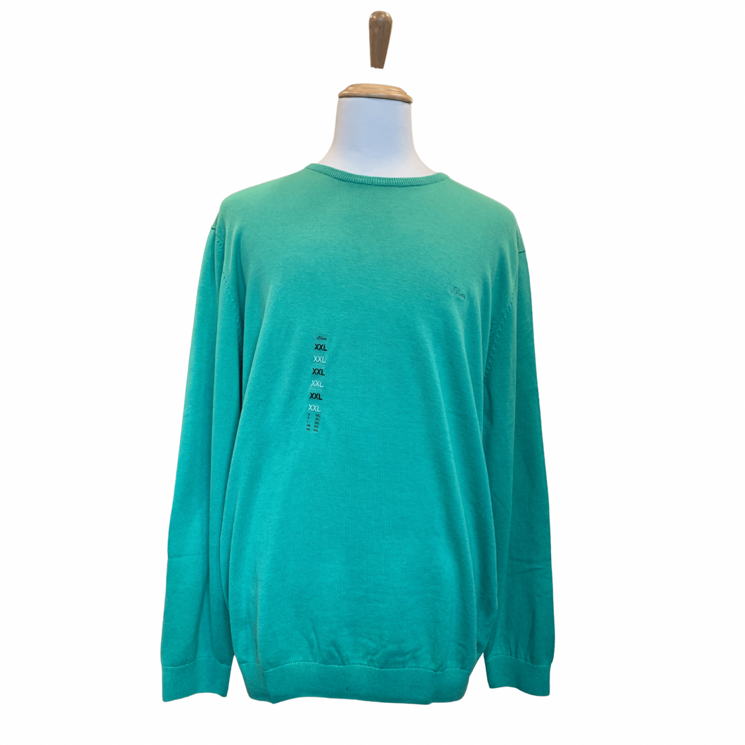 Jesenski pulover S.oliver zelen V ovratnik 2xl
