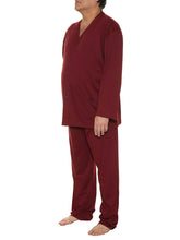 Naložite sliko v pregledovalnik galerije, PIŽAMA MAXFORT modra ali bordeaux Cardigan 2XL do 10XL - trajno nizka cena