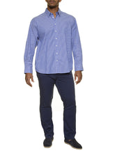 Naložite sliko v pregledovalnik galerije, TEMNO MODRA SRAJCA S ČRTAMI DUBLIN EA01 - EASY by MAXFORT 7XL - zadnji kosi