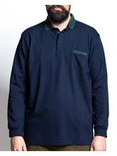 Naložite sliko v pregledovalnik galerije, Novo - Polo z dolgimi rokavi za močnejše postave Maxfort 44351 modra 2xl do 8xl
