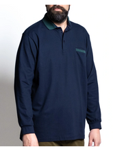 Naložite sliko v pregledovalnik galerije, Novo - Polo z dolgimi rokavi za močnejše postave Maxfort 44351 modra 2xl do 8xl
