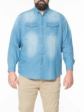 Naložite sliko v pregledovalnik galerije, jeans srajca za močnejše postave MAXFORT Nissporto 2XL do 8XL
