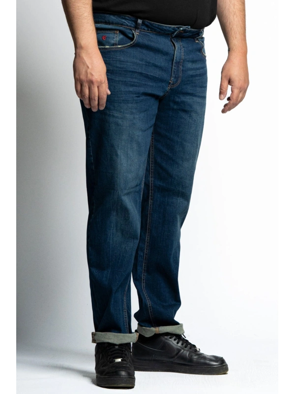 Jeans hlače za močnejše postave MAXFORT E2305 velikosti 60 do 70