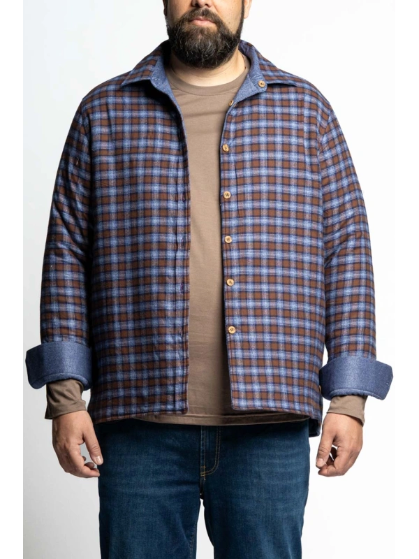 Kmalu na voljo - Dvostranska jakna v videzu srajce Maxfot Illinois 2XL- 7XL več barv