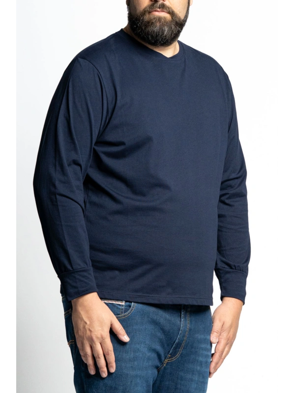 Majica z dolgimi rokavi za močnejše postave Maxfort Max 40451 več barv 2xl do 10xl