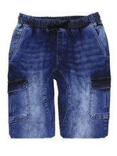 Naložite sliko v pregledovalnik galerije, MODRE STONEWASH CARGO KRATKE HLAČE LV-505 velikost 42-44 zadnji kosi
