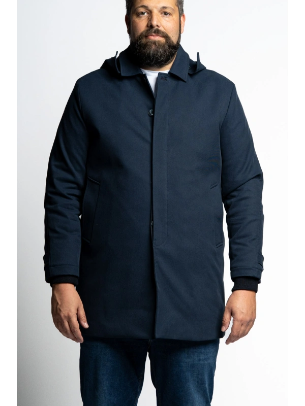 Novo - RAZTEGLJIV PLAŠČ ZA MOČNEJŠE POSTAVE MAXFORT PRESTIGIO P26008 2XL do 8XL Črna Modra
