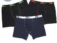 Naložite sliko v pregledovalnik galerije, Novo - Elastične spodnje hlače za močnejše postave Boxer trije kosi 20nodi 948 črna modra 3XL do 7XL
