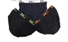 Naložite sliko v pregledovalnik galerije, Novo - Spodnje hlače za močnejše postave Slip z odprtino elastične 3 kosi 20nodi 944 črna modra 3XL do 7XL
