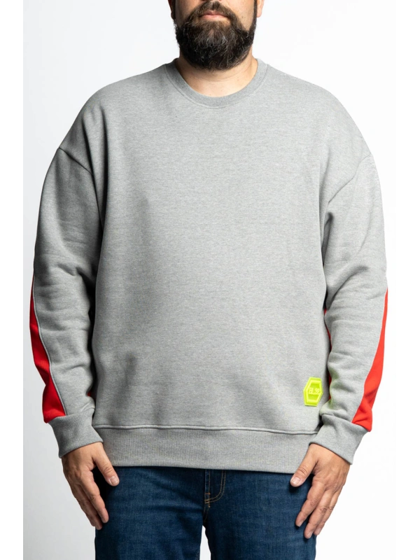 Pulover za močnejše postave MAXFORT B38511 črna siva 2XL do 7XL