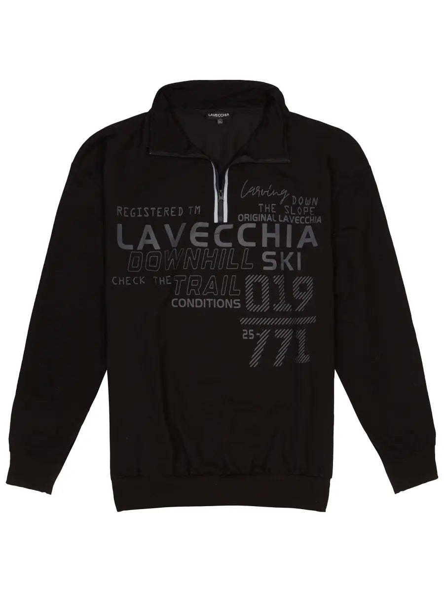 Novo - Pulover za močnejše postave LV-2029 Črna Modra 3xl do 8xl