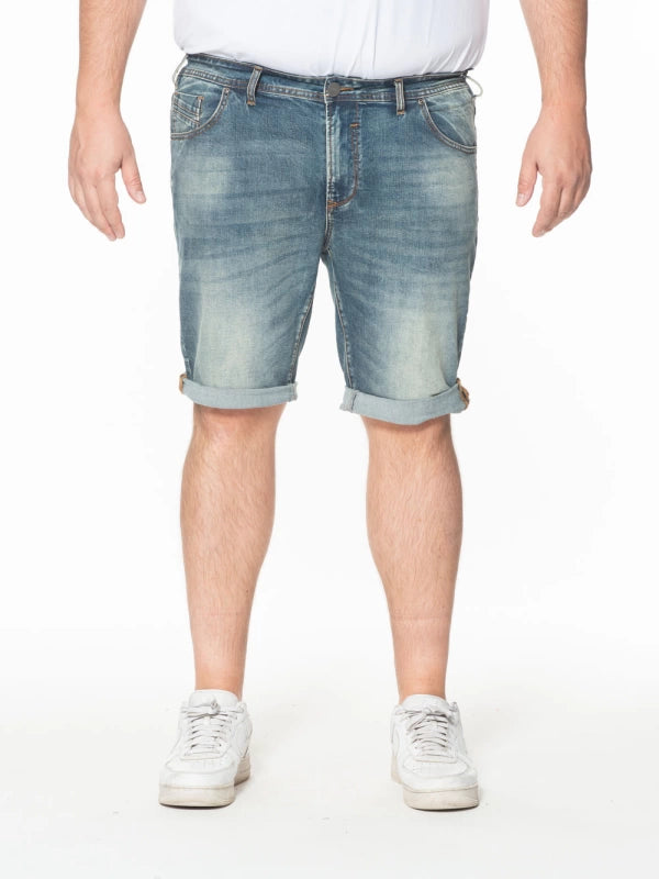 Kratke raztegljive jeans hlače za močnejše postave MAXFORT Cortez konfekcijske številke 60 do 80