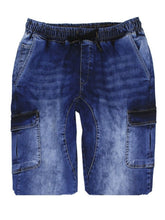 Load image into Gallery viewer, BLUE STONEWASH CARGO SHORTS LV-505 sizes 42-44 and 46-48 
